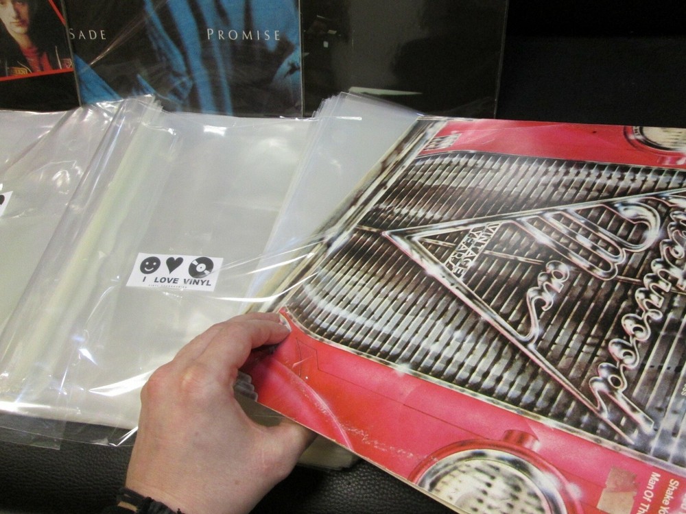 1000 pcs. 12" Plastic Vinyl Record SLEEVES COVERS LP Outer ♫ Best STANDARD SIZE