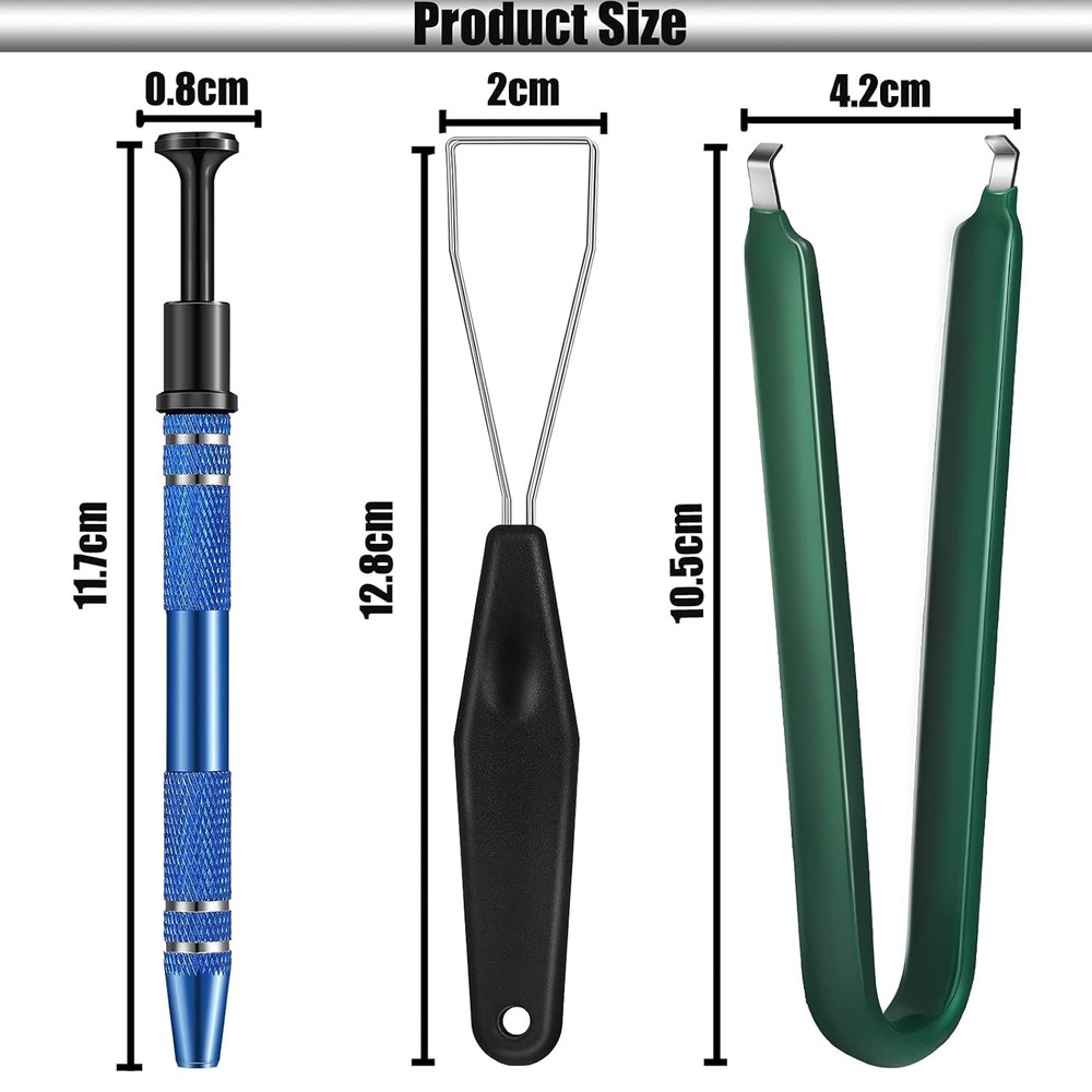 9pcs Keyboard Lube Kit Switch Puller Keycap Remover Tweezers Brush Tools Set