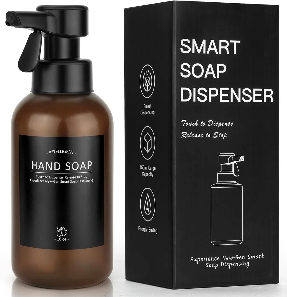 Automatic Foam Soap Dispenser 16oz Touchless Sensor Battery Operated 2-Pack
