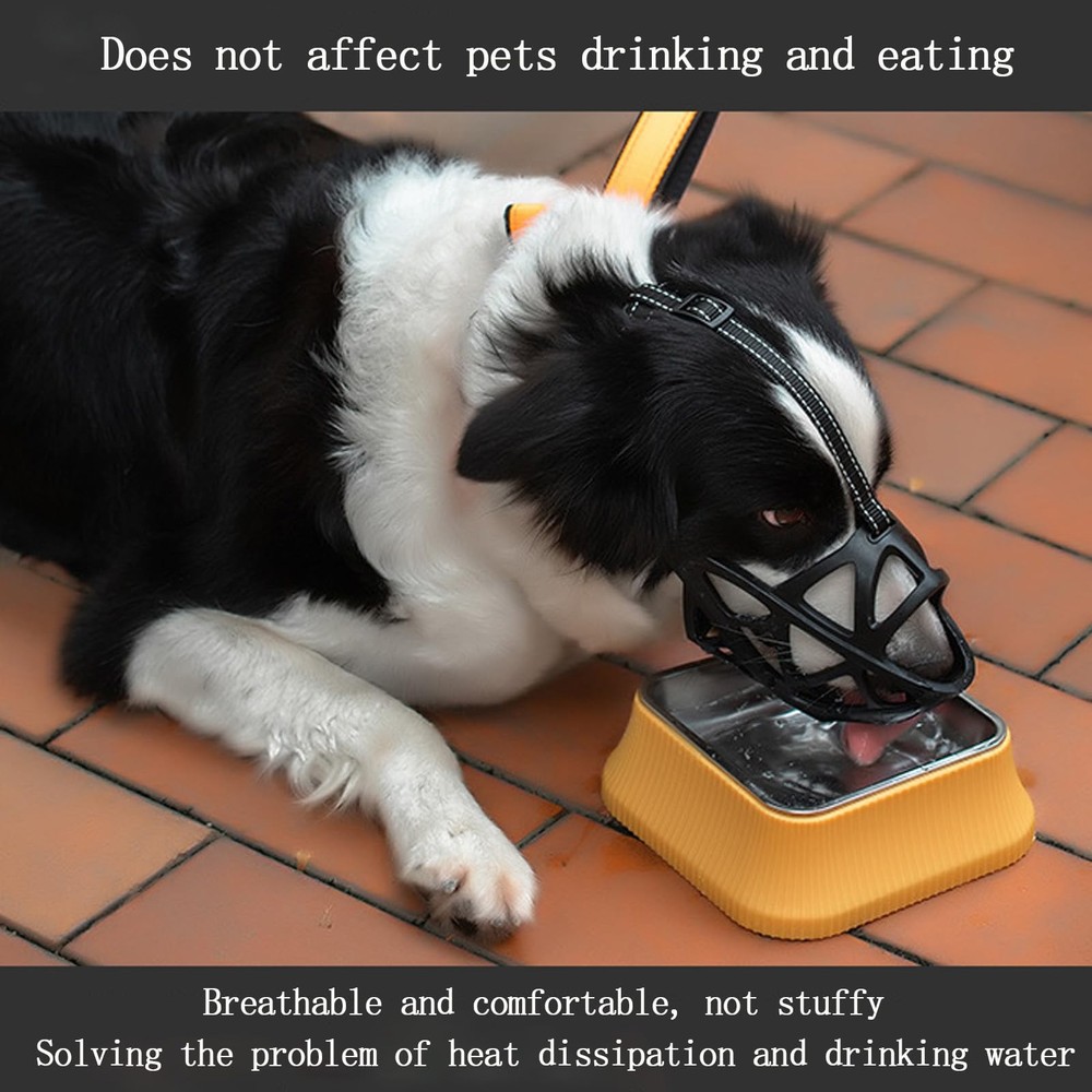 Soft Elastic Dog Muzzle for Small, Medium, Large and Extra Large Dogs, Allows...