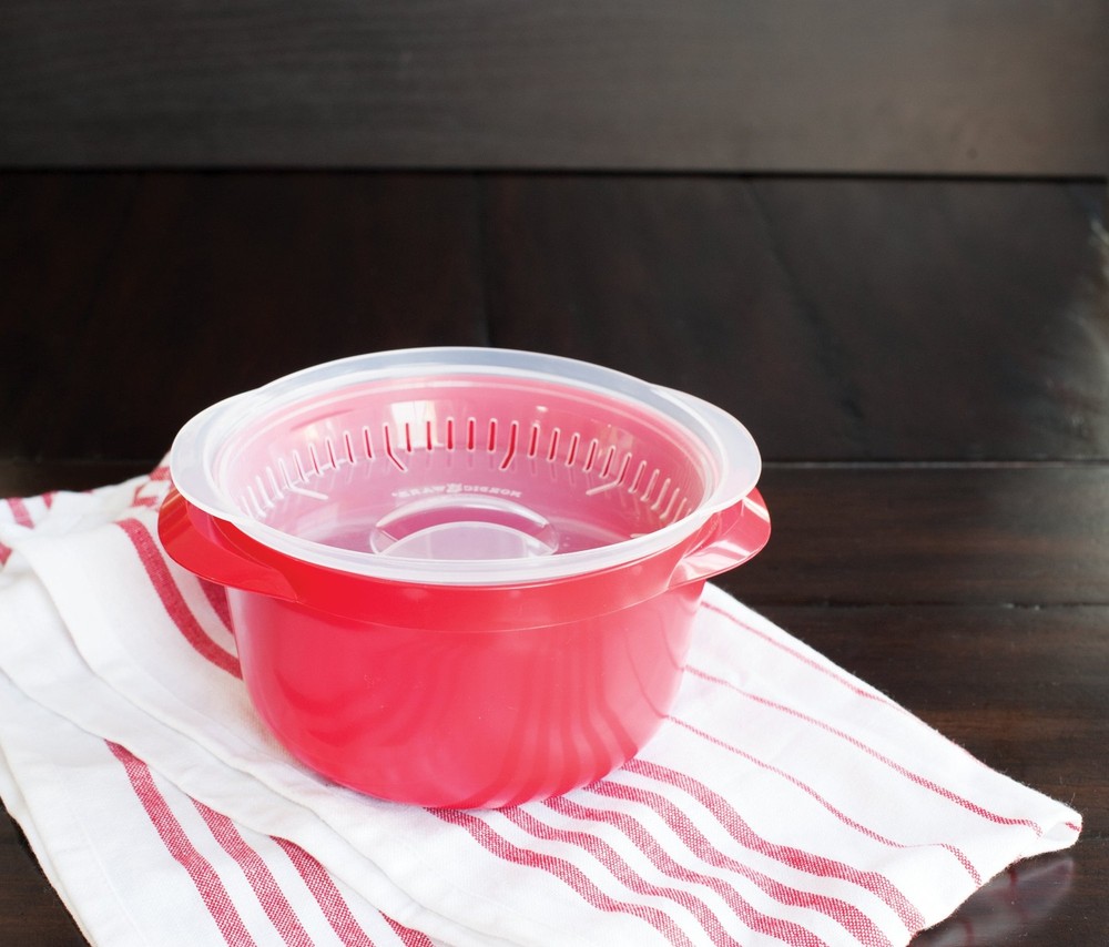 Nordic Ware Microwave Multi-Boiler, 5.5 Cup, Red