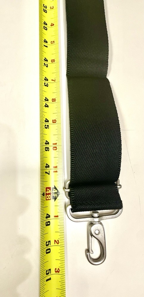 Black Adjustable Strap W/Copper Shoulder Pad & Metal Clips 51.5”L