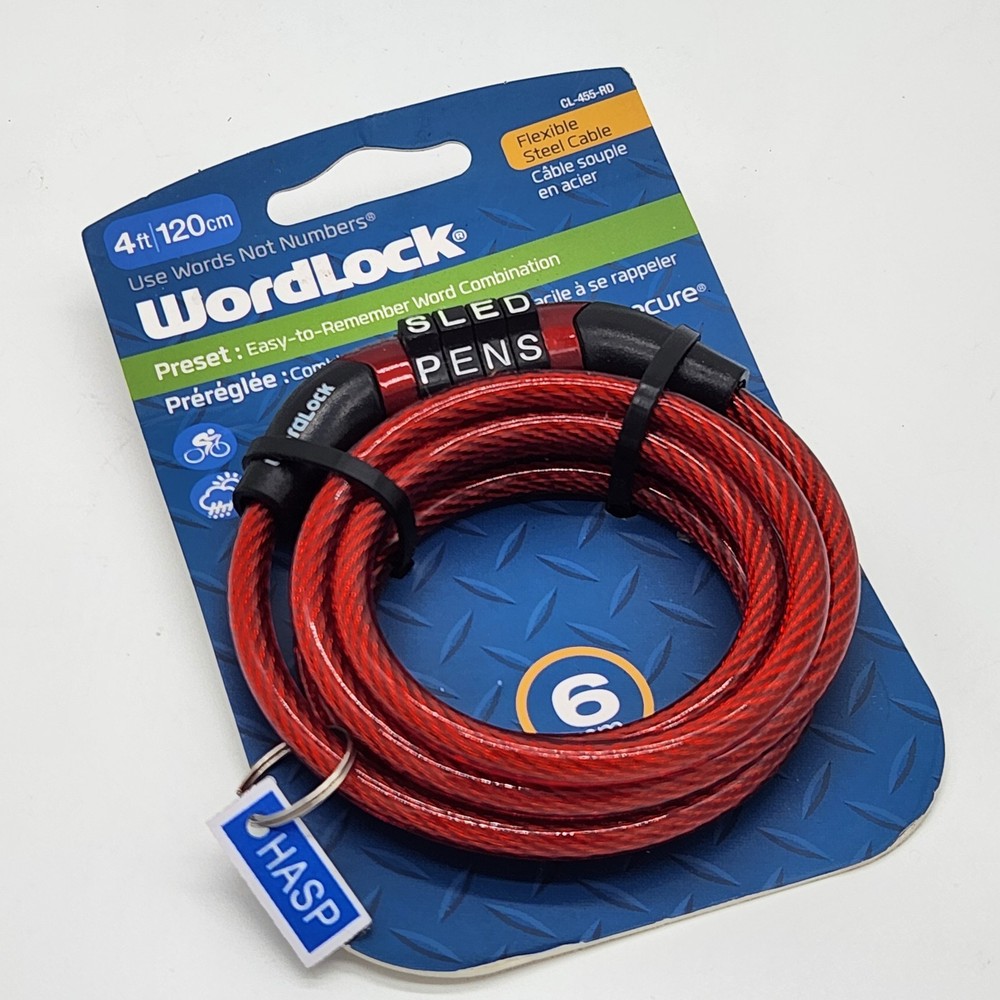 New WORDLOCK Easy To Remember Combination Letters Secure Word Lock Bicycle