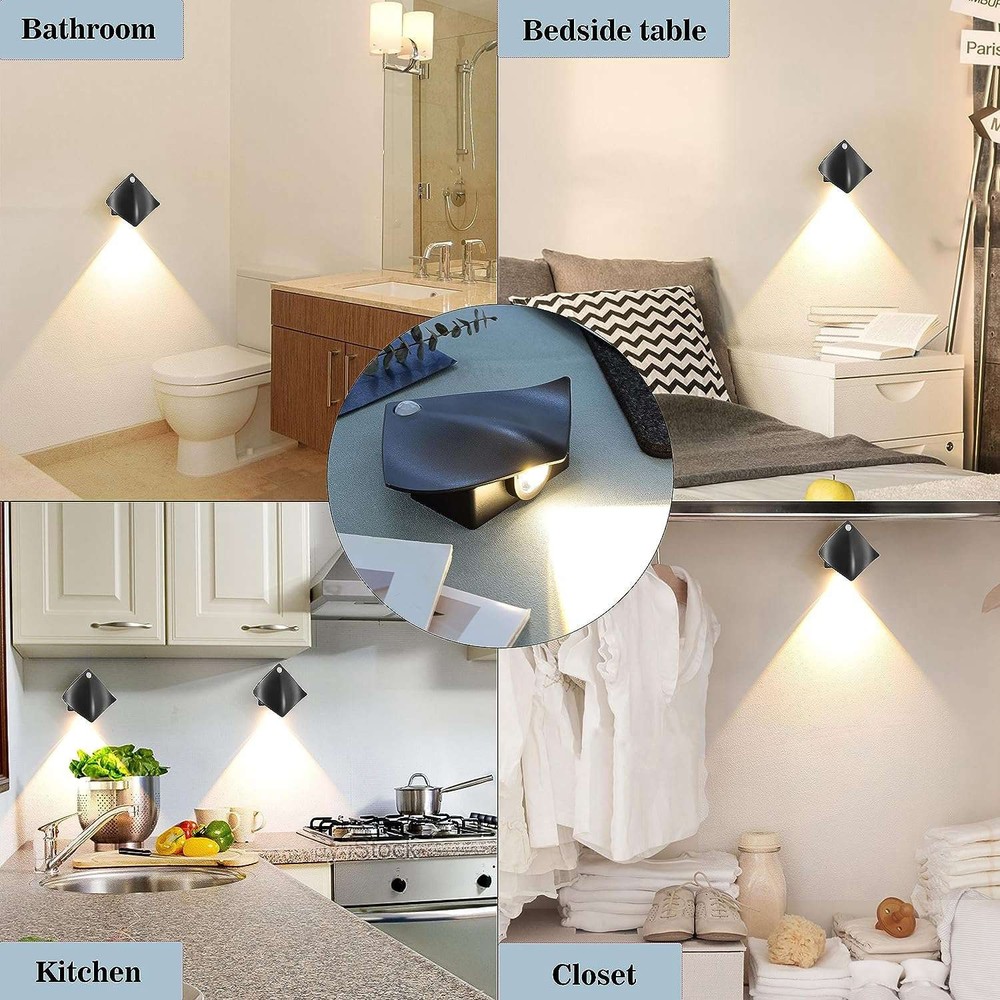 Sensor Wall Sconces, Magnetic LED Wall Lights with Motion Detection, Wall1197