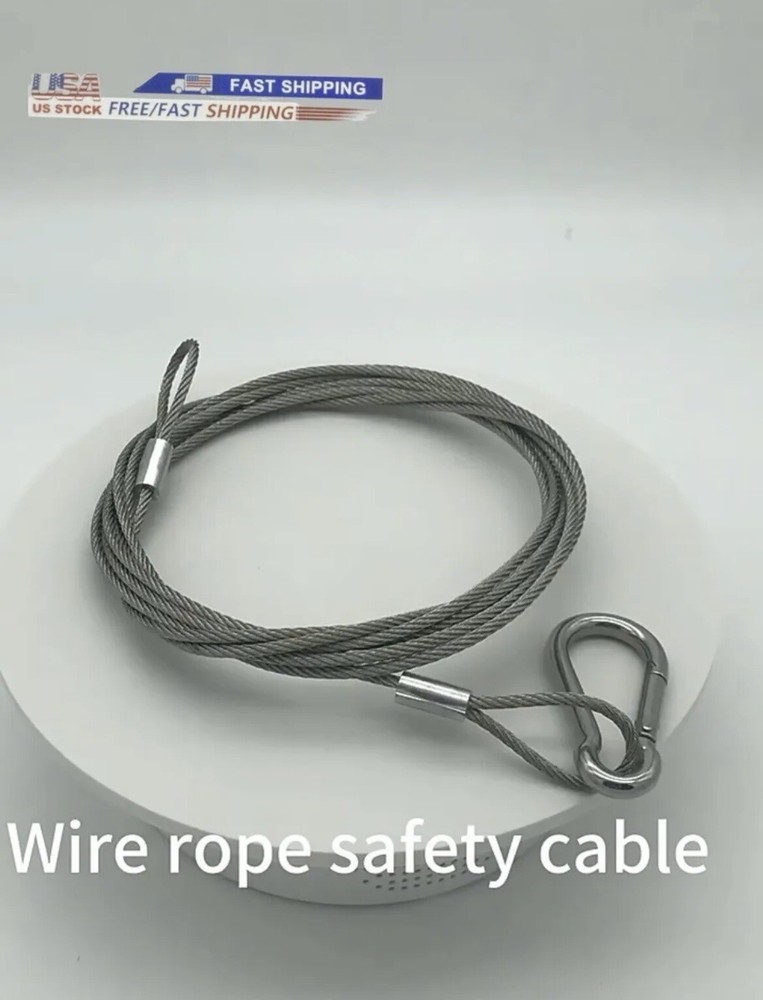 Stage Light Safety Cables 47”, Stainless Steel Security Cable.Multi Use/4PCS SET