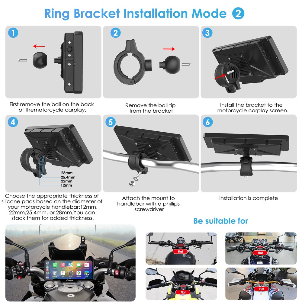 CARPURIDE U-shaped Bracket Suitable for Carpuride W502/W702