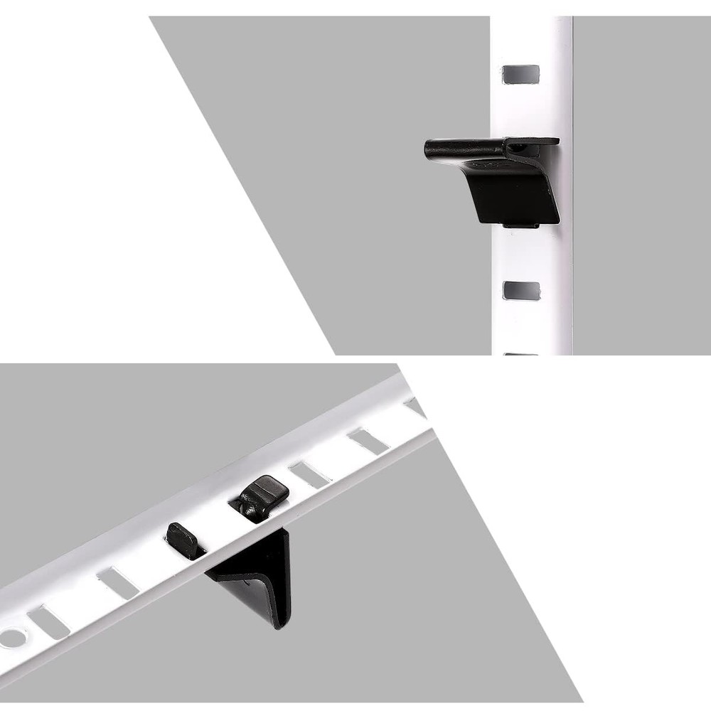 28 PCS Black Adjustable Shelf Brackets Clips for 255 Standard Pilaster System