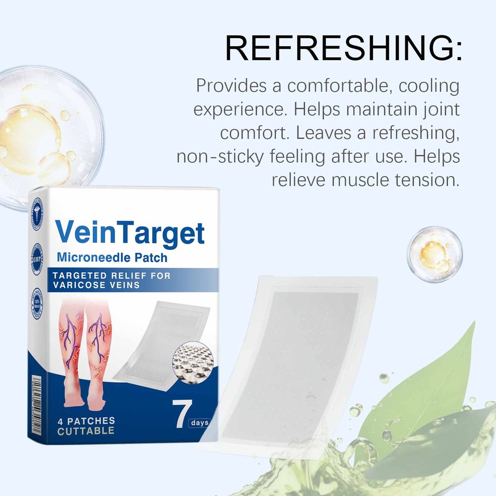 GFOUK VeinTarget Microdarts Patch Professional Leg Varicose Veins Patch 4Pc-7Day