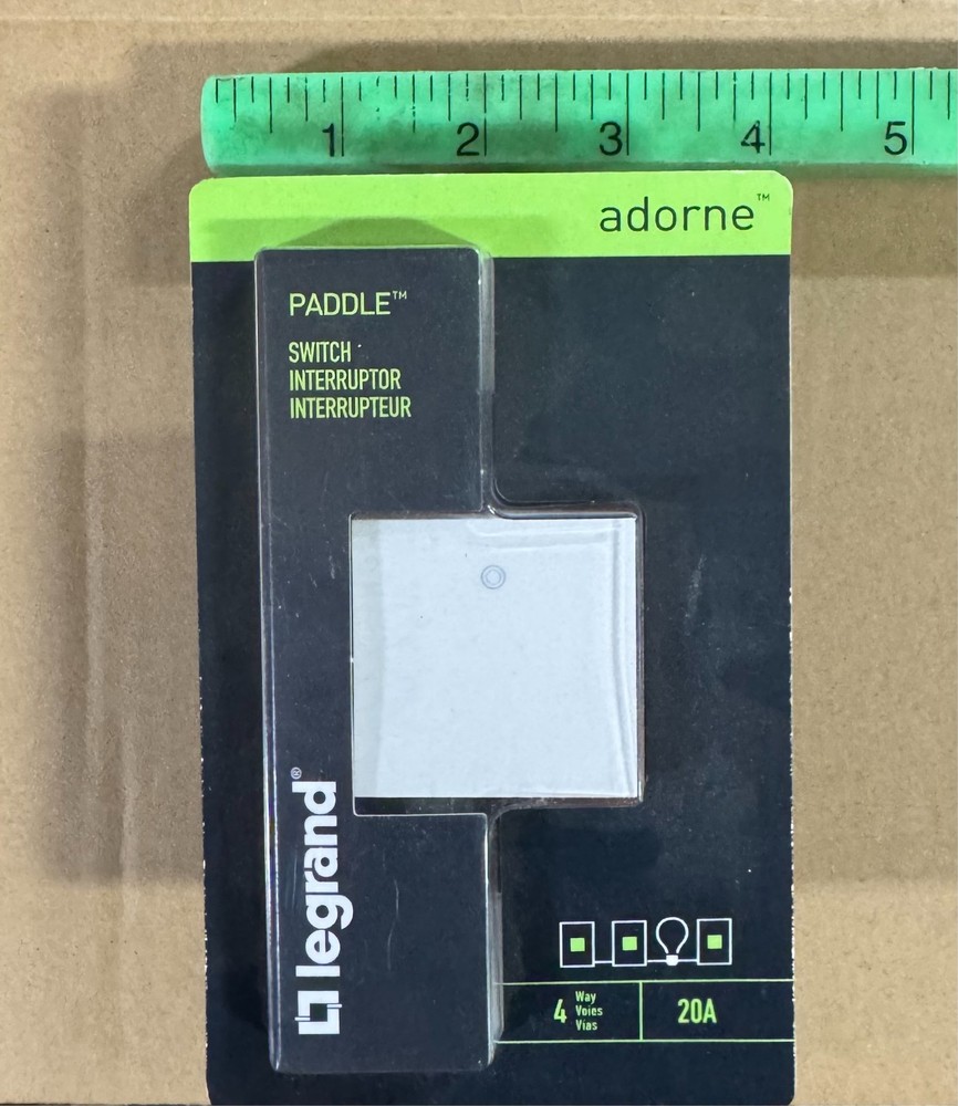adorne® Home Lighting Controls Paddle Switch White 4 Way Switch ASPD2042W4