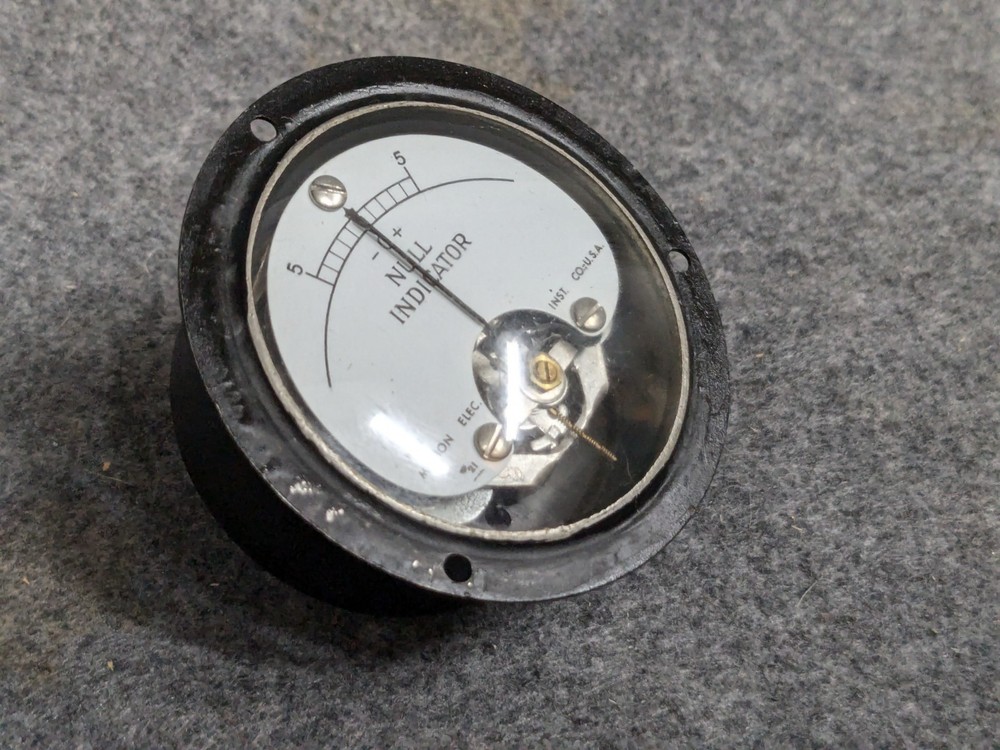 Marion Instruments Division Null Indicator Panel Meter -5 to +5, #21 HS2