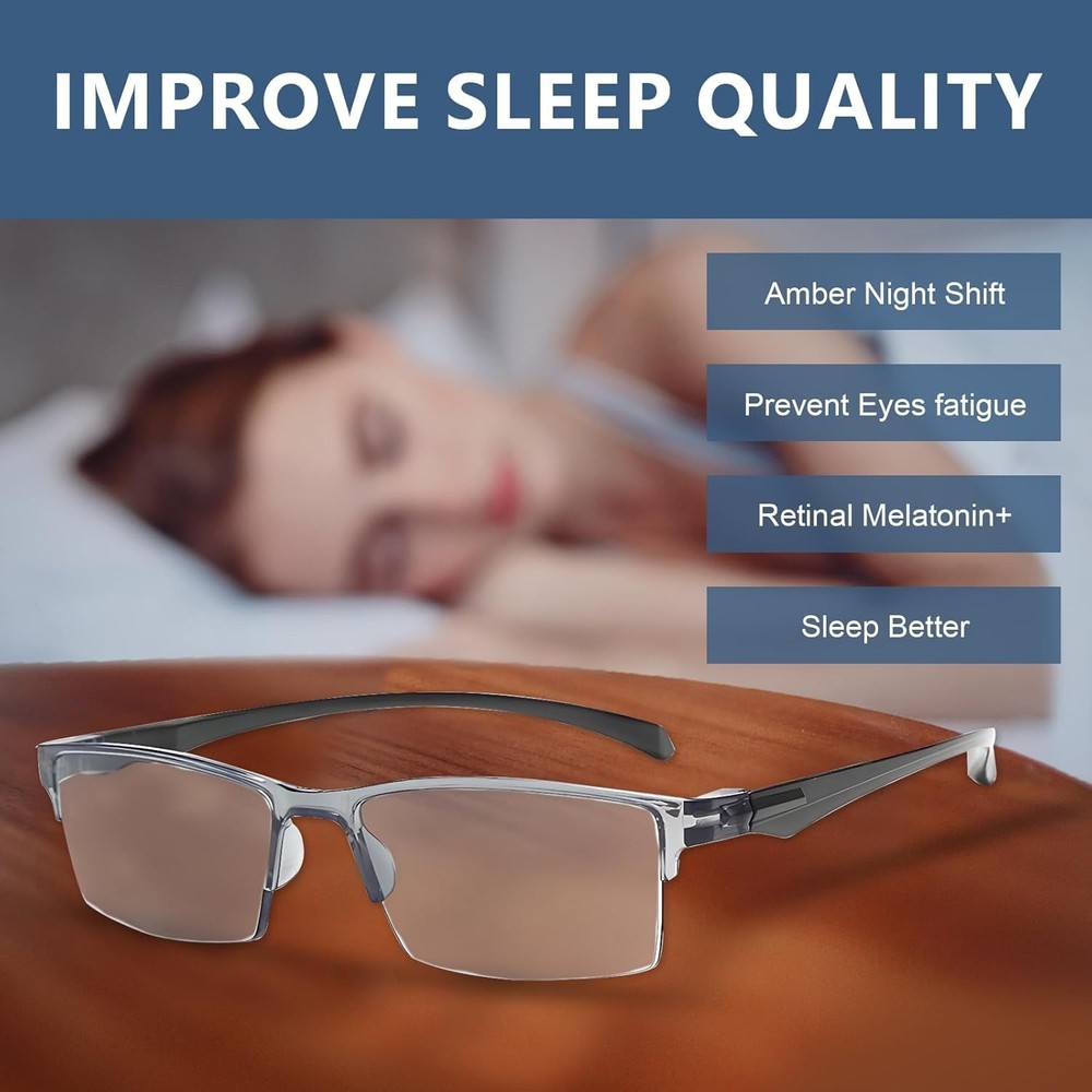 2PCS Auto Focus Glasses Self Adjusting, Intelligent Dual Focus Smart Reading Gla