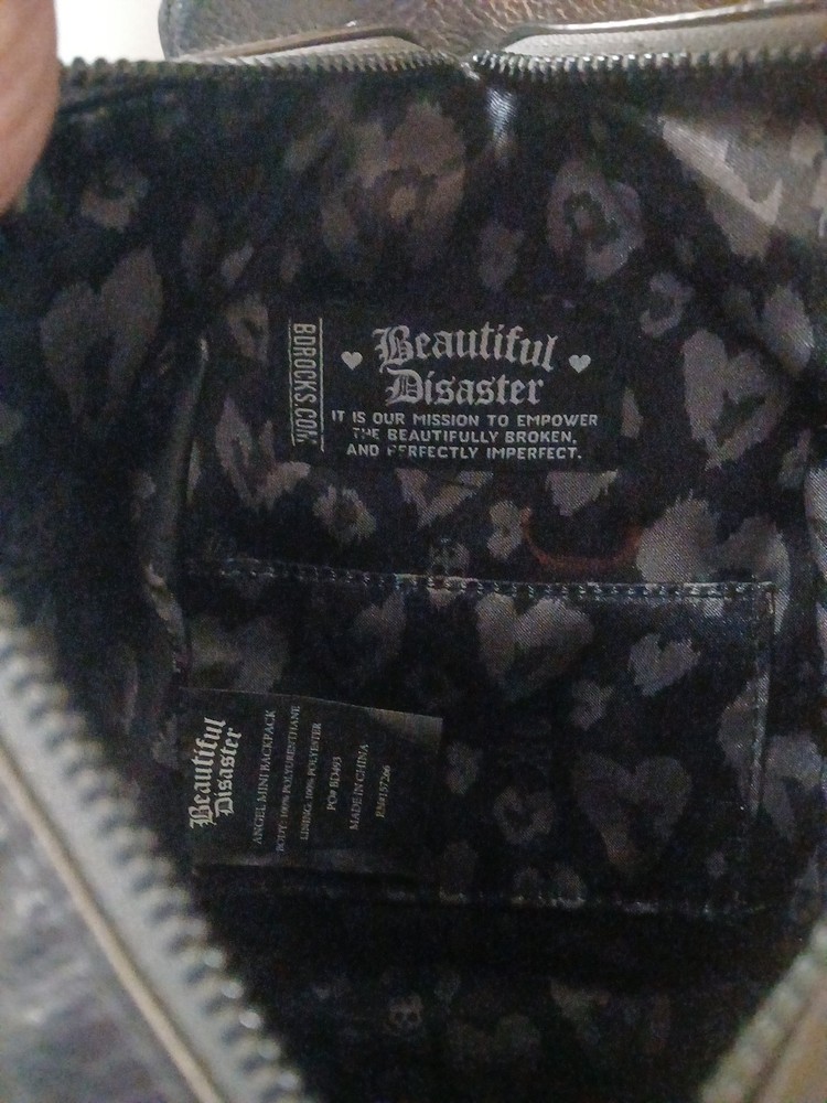 NWOT-BEAUTIFUL DISASTER Mini Backpack-Metallic Bronze