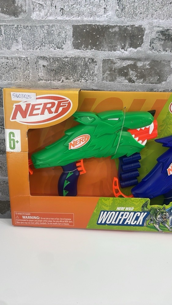 Nerf Wild Wolfpack Blaster Set w/ 2 Easy Play Blasters & 20 Darts