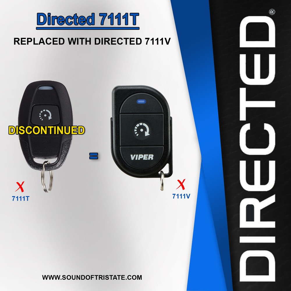 Directed Electronics 7116v 1 Button Remote Transmitter for 7111t 7111x 7111p