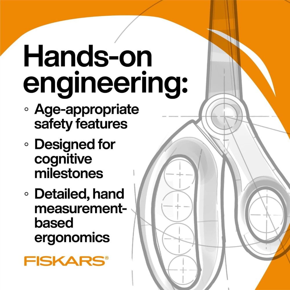Fiskars Left Handed Kids Scissors 5 Inch