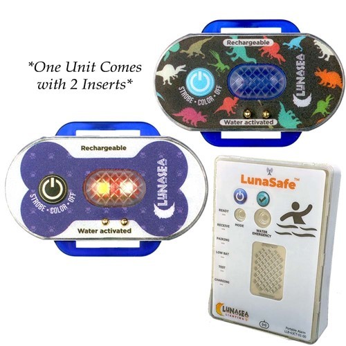 Lunasea Lighting Child/Pet Safety Water Activated Strobe Light W/Rf Transmitter