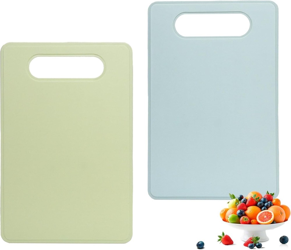 2 Pcs Silicone Flexible Cutting Boards Mats with BPA free Plastic Non Slip ba...