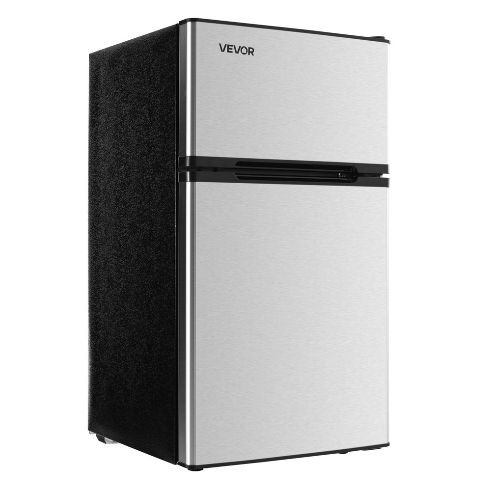 Mini Fridge Freezer 3.2 Cu.Ft Two Door Compact Refrigerator Adjustable Tem