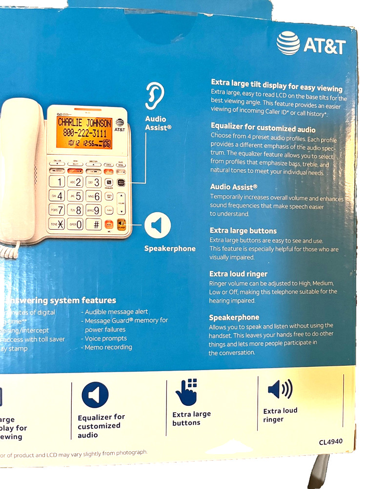 "AT & T" Corded Answering System ((NIB