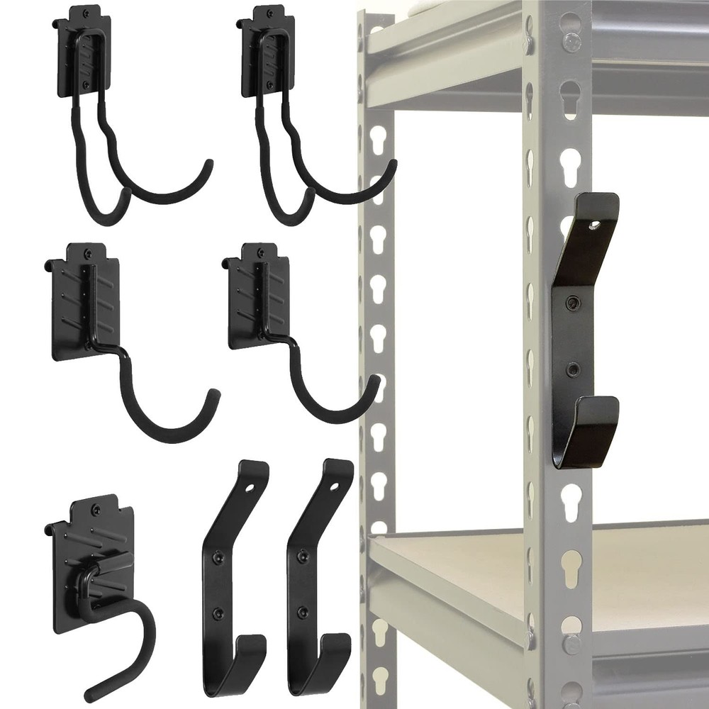Wallmaster Boltless Shelving Hook Kit: Garage Tool Storage & Keyhole Rack Mount