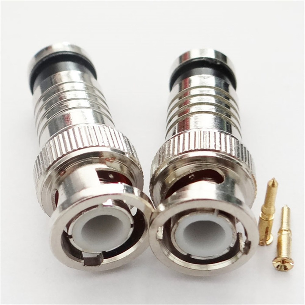 10*Premium Adapter BNC Compression Connector for CCTV Camera RG6 Coax Cables