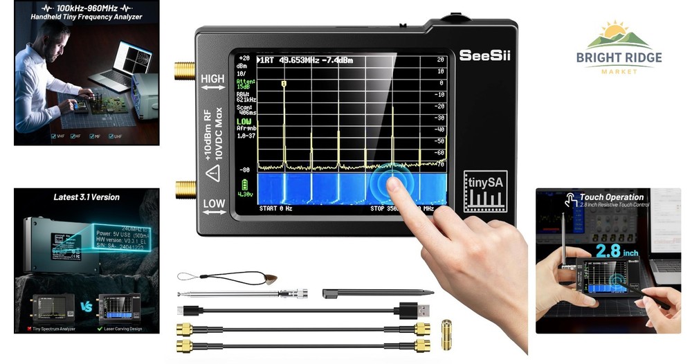 Tiny Spectrum Analyzer with Dual Inputs and Color Display for Frequency Scanning
