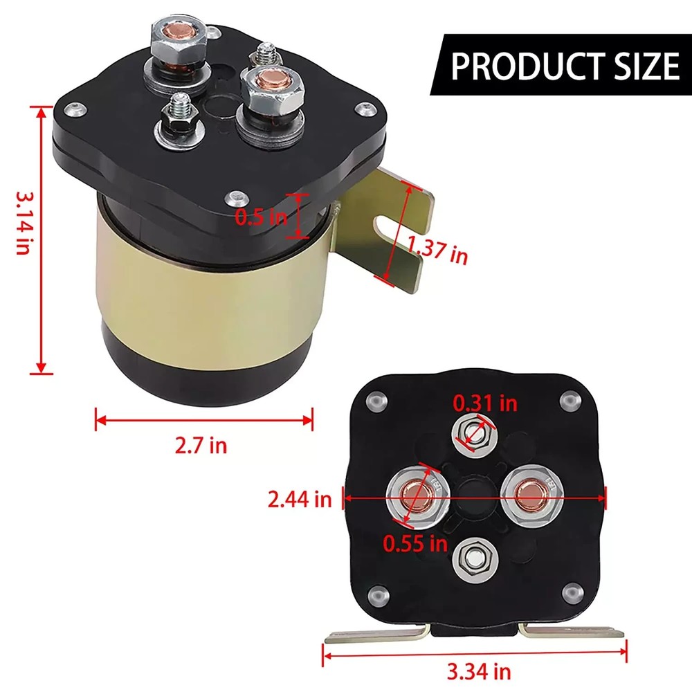 500 Amp Battery Isolator for Mobile Audio Relay Continuous Battery Isolator, 12V