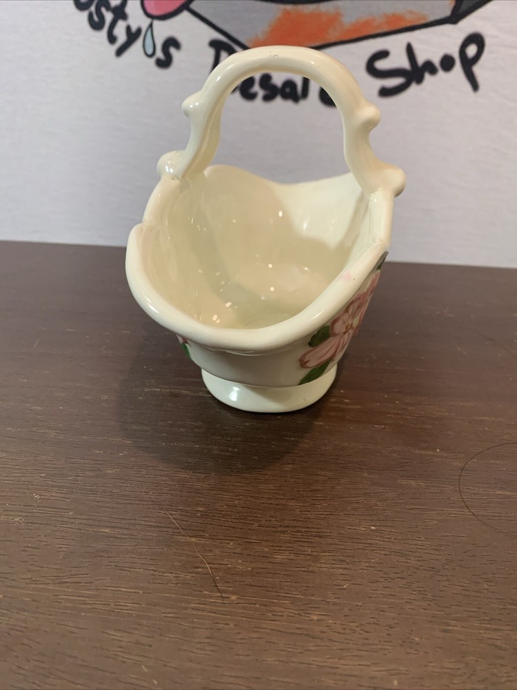 Vintage Ceramic Floral Spring Basket