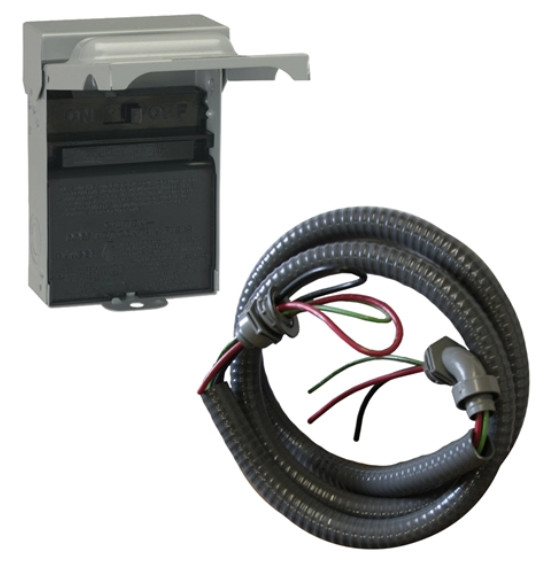 Mini Split Water Proof Electrical Whip #10 & Disconnect Pull Out 60 Amp