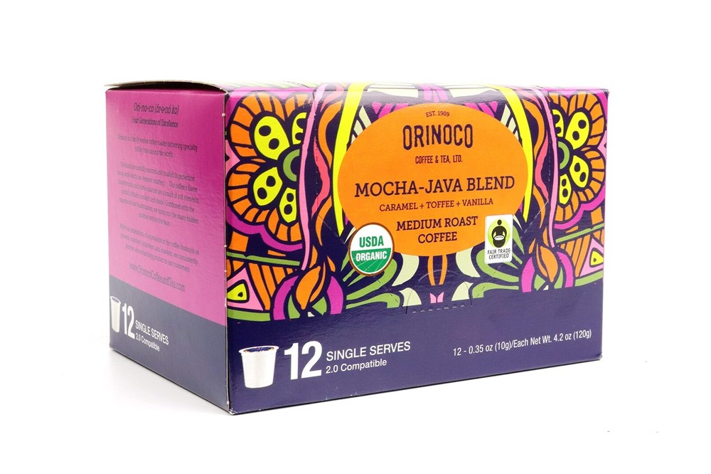 Orinoco Organic Fair Trade Mocha-Java Blend Single Serve 72ct