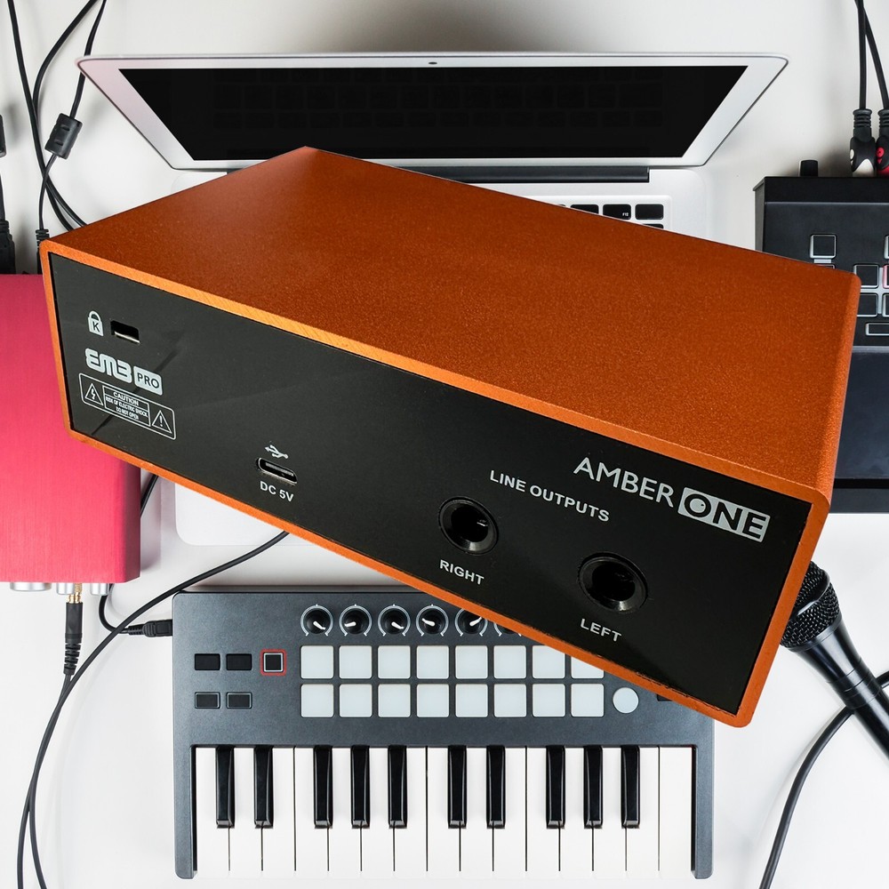 EMB 2In-2Out USB-C Audio Interface (Resolution 24Bit/96kHz) 48V Phantom Power