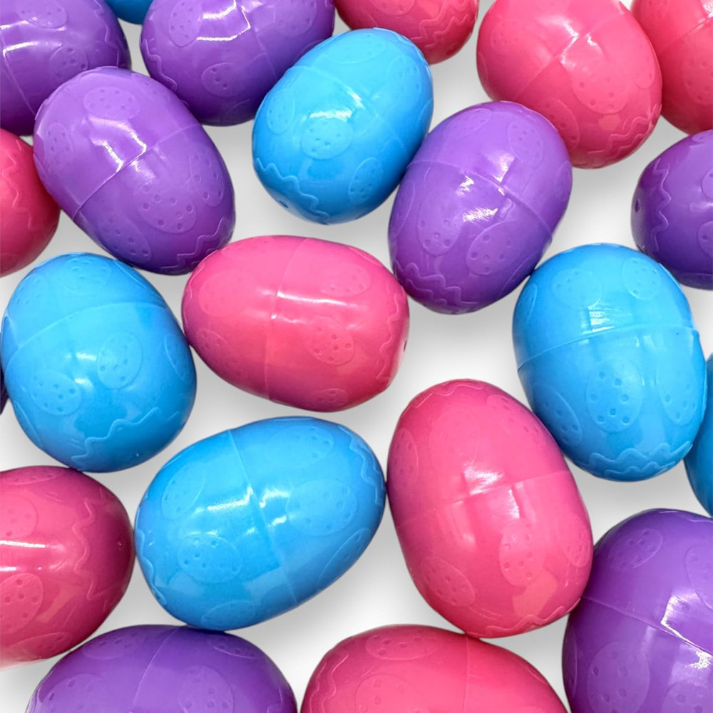 Plastic Easter Eggs Pre-Filled with Candy -24 Cnt Easter Egg Hunt Essentials wit