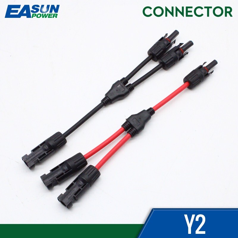 Y Branch Solar Panel Connector Cable 30A 1 to2 Parallel Adapter Waterproof