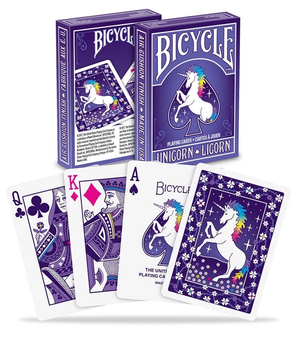 Bicycle UNICORNS Purple Playing Cards