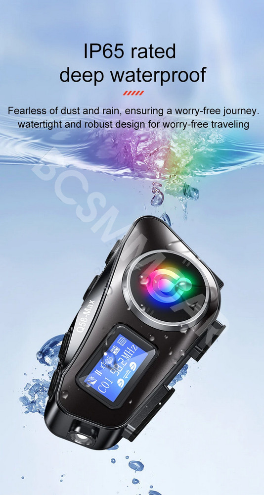 Motorcycle Helmet Intercom Bluetooth Headset Earphone For Android/iOS/HarmonyOS