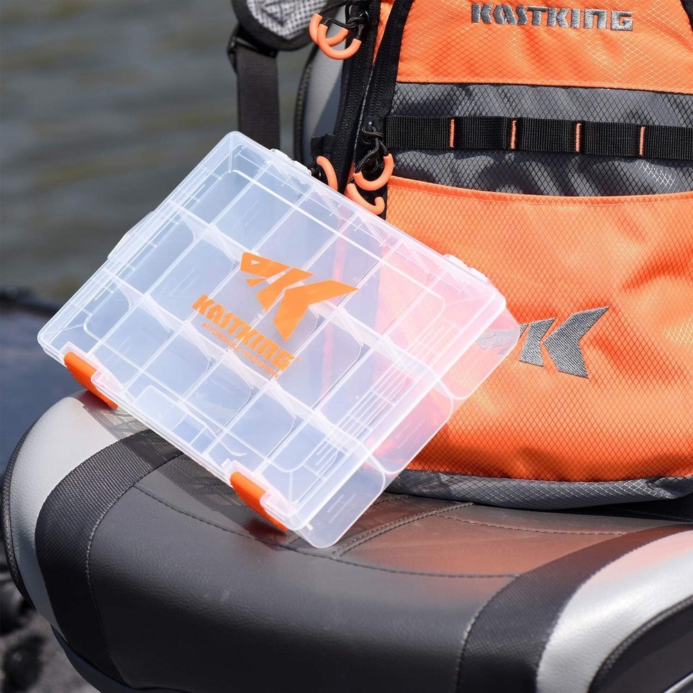 Durable 2-Pack Adjustable Plastic Tackle & Parts Storage Trays