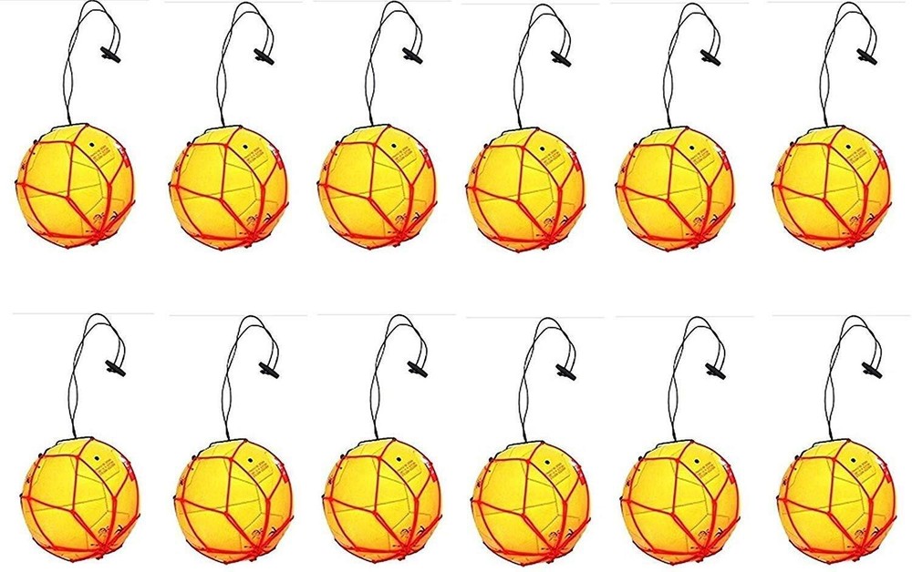 12 Soccer Ball Bungee Elastic Juggling Skill Training Net Handle