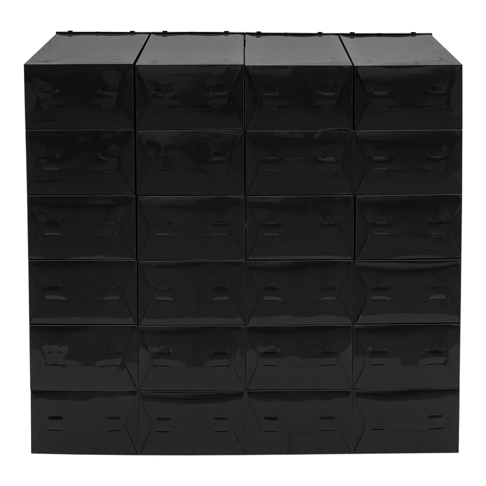 24 Pack Shoe Storage Boxes, Stackable Shoe Boxes, Shoe Storage Organizer NEW