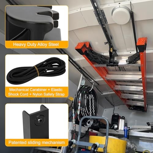 Van Interior Ladder Storage Mounting Kit,Utilizes Overhead and Interior