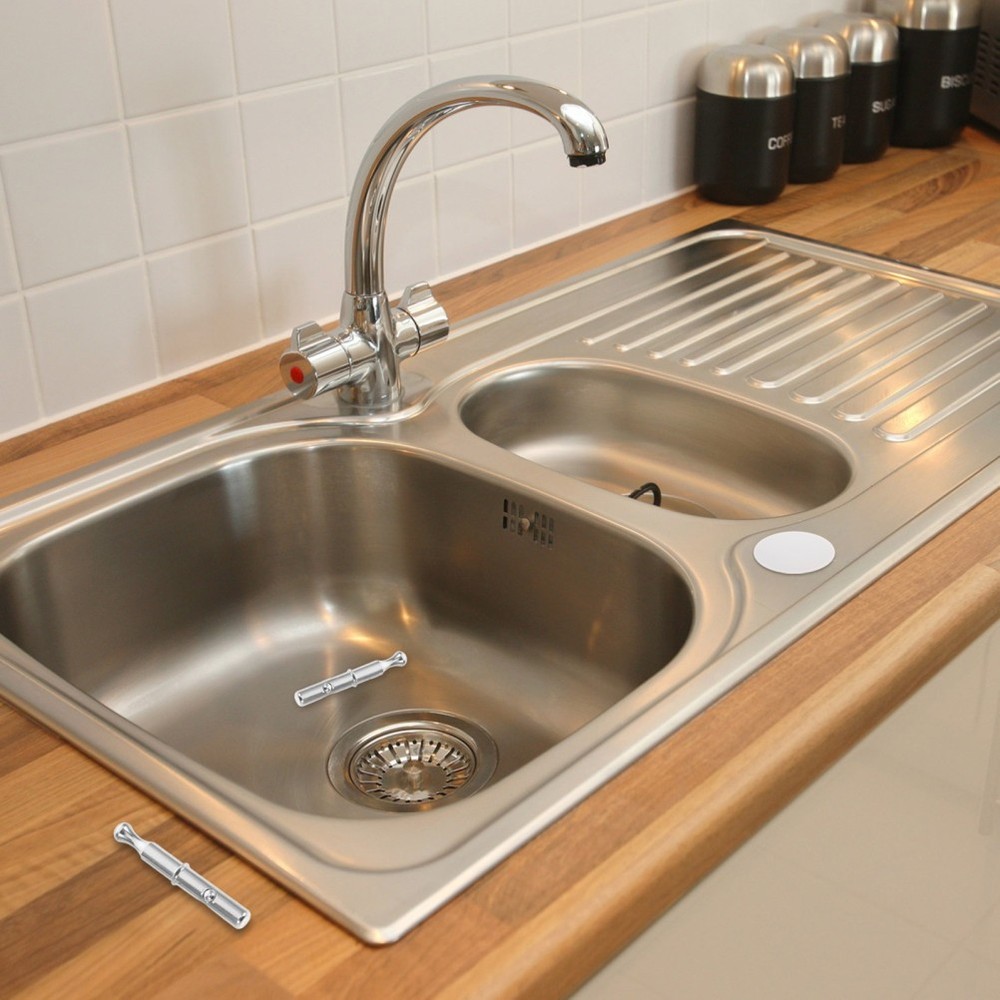 2 Pcs Sink Filter Accessories Threaded Handle Strainer Basket for Kitchen