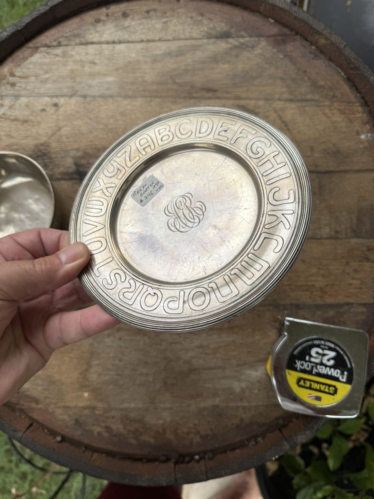 Reed & Barton Sterling Child’s Bowl & Underplate ABC’s Alphabet