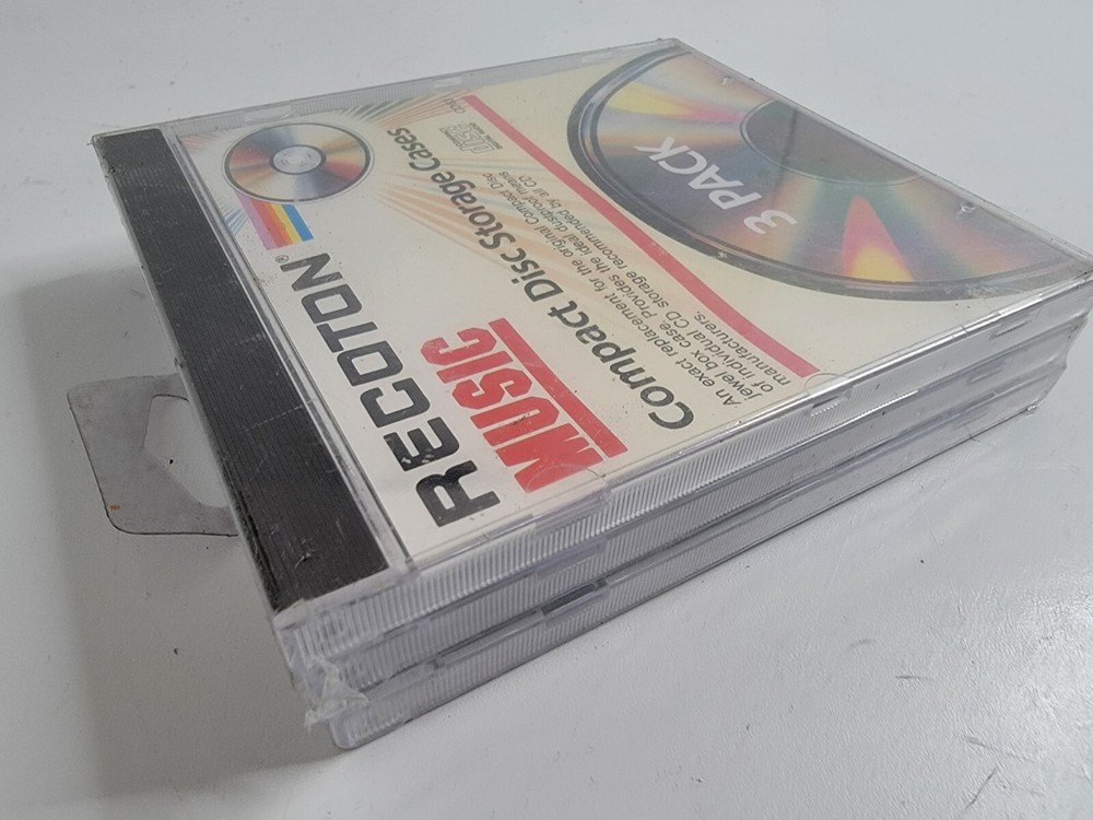Recoton Compact Disc Storage Cases New Sealed 3-Pack Old Stock