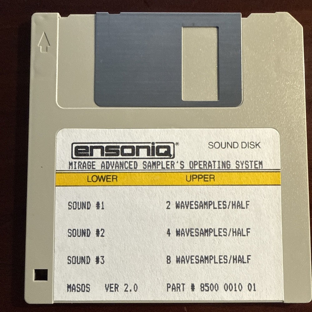 Rare Ensoniq Mirage Original Disc (Not Copy) Advanced Samplers Operating System