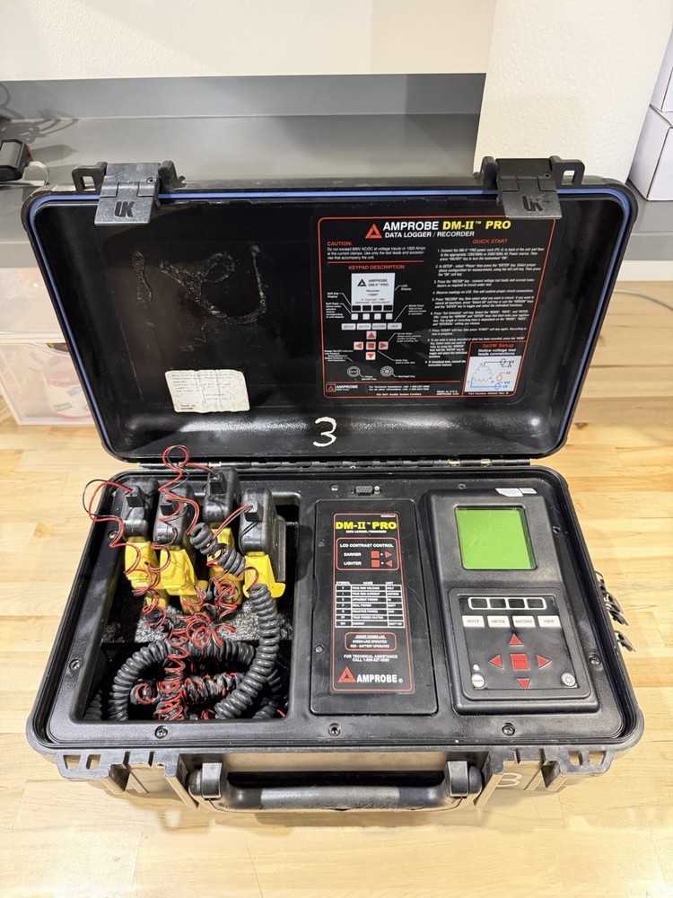 AMPROBE DM-II PRO DAT LOGGER RECORDER W/ ACCESSORIES- SHIPS FAST