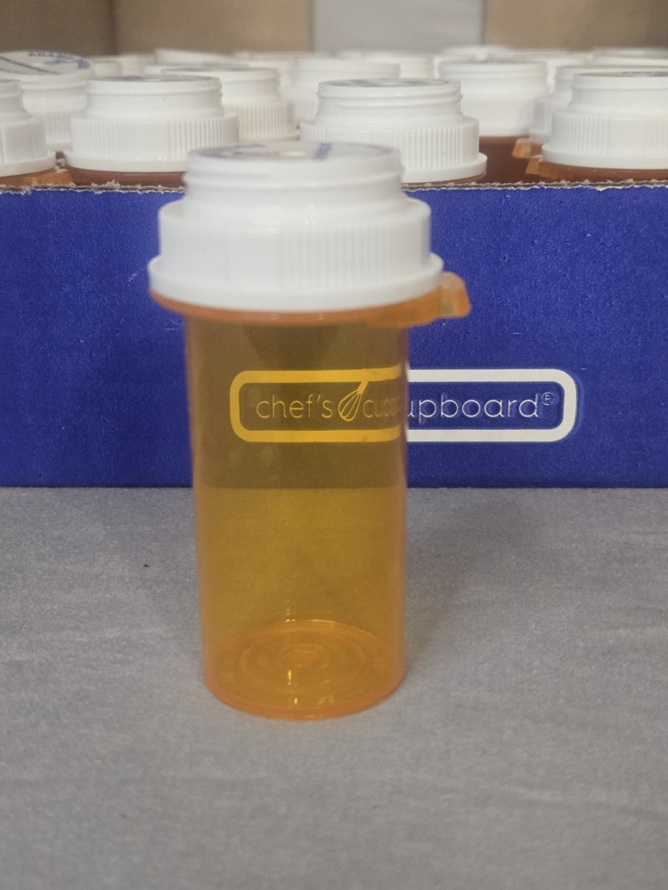 35 Empty Amber Colored Pill Bottles (Same Size) Arts & Crafts