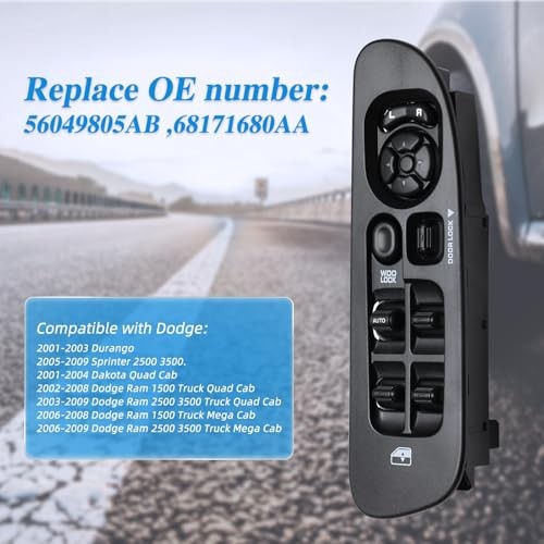 Power Window Switch Front Driver Side | OE 56049805AB Front Driver Side