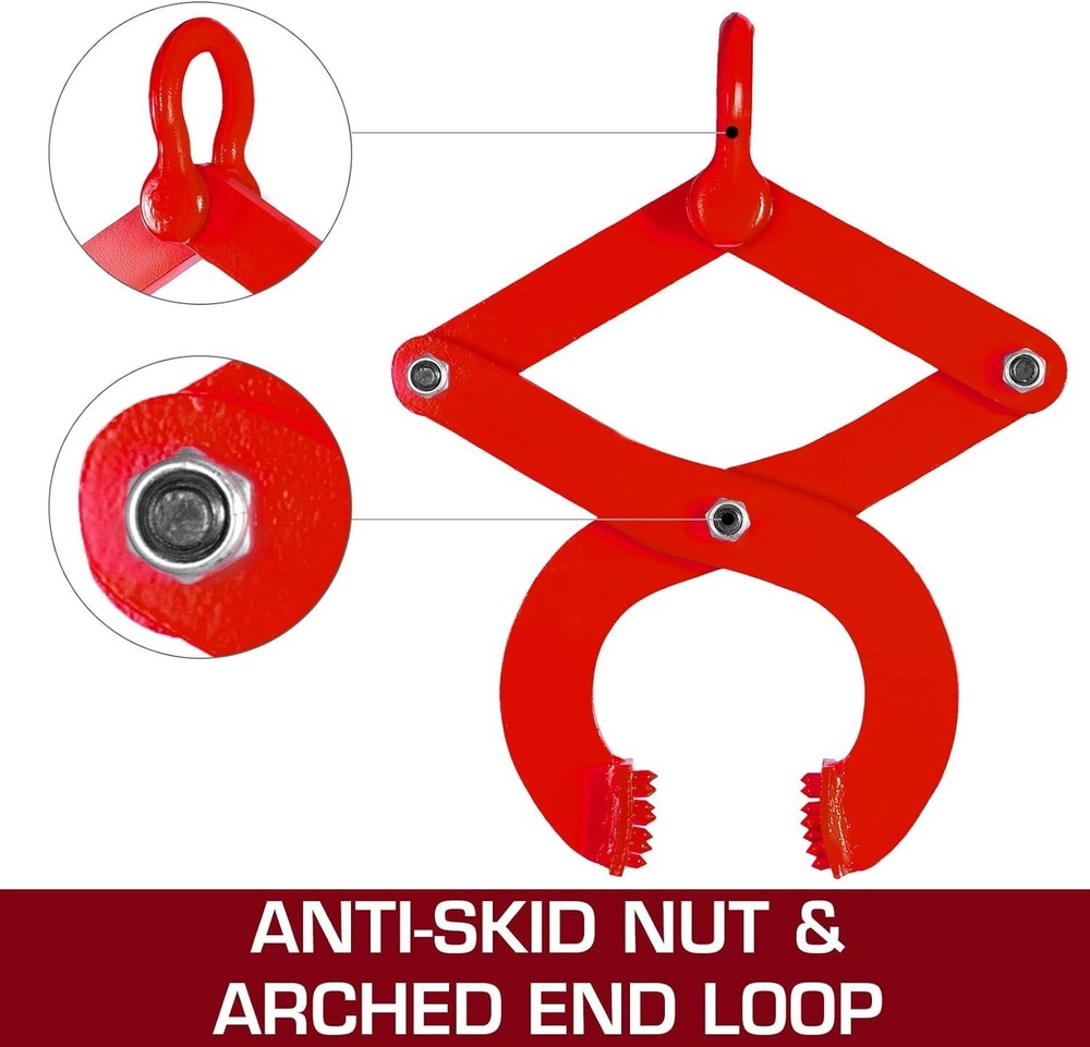 Heavy Duty Pallet Puller Clamp Pallet Grabber Hook for Forklift Chain (2000 Lbs)