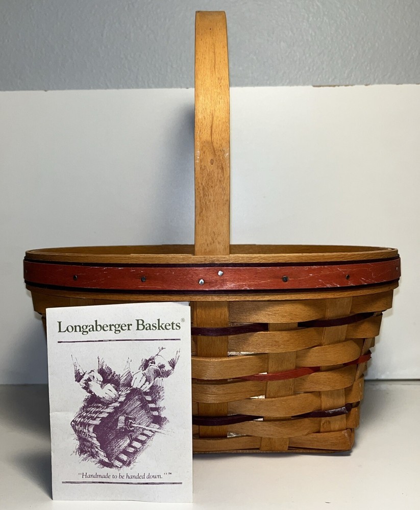 Longaberger 1995 "HAPPY EASTER"  Basket~ With Protector & Original Paperwork