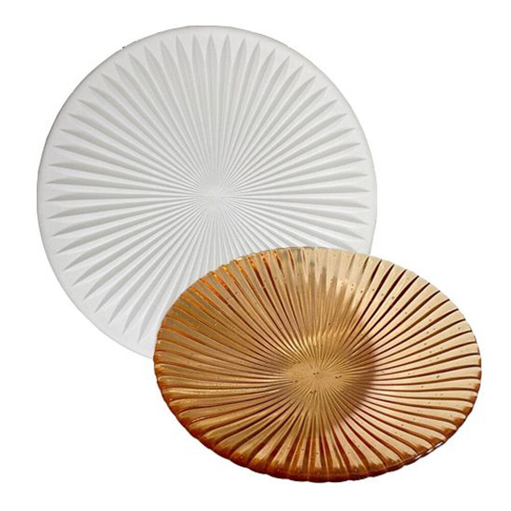 8.5"RD.-Deep .5" Starburst Texture Mold Glass Fusing
