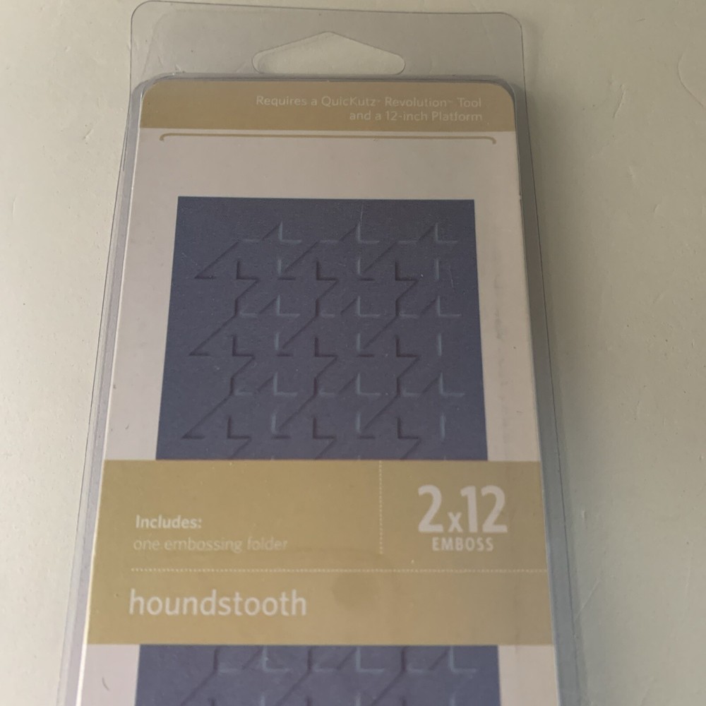 2x12" Border QuicKutz Embossing Folders HOUNDSTOOTH Crafting Emboss
